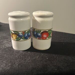 Fruit Motif Ceramic Salt and Pepper Shakers Vintage